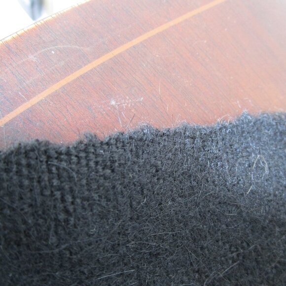 Black wool shawl blanket. 23x64inch warm sturdy scratchy wool. - Picture 14 of 15